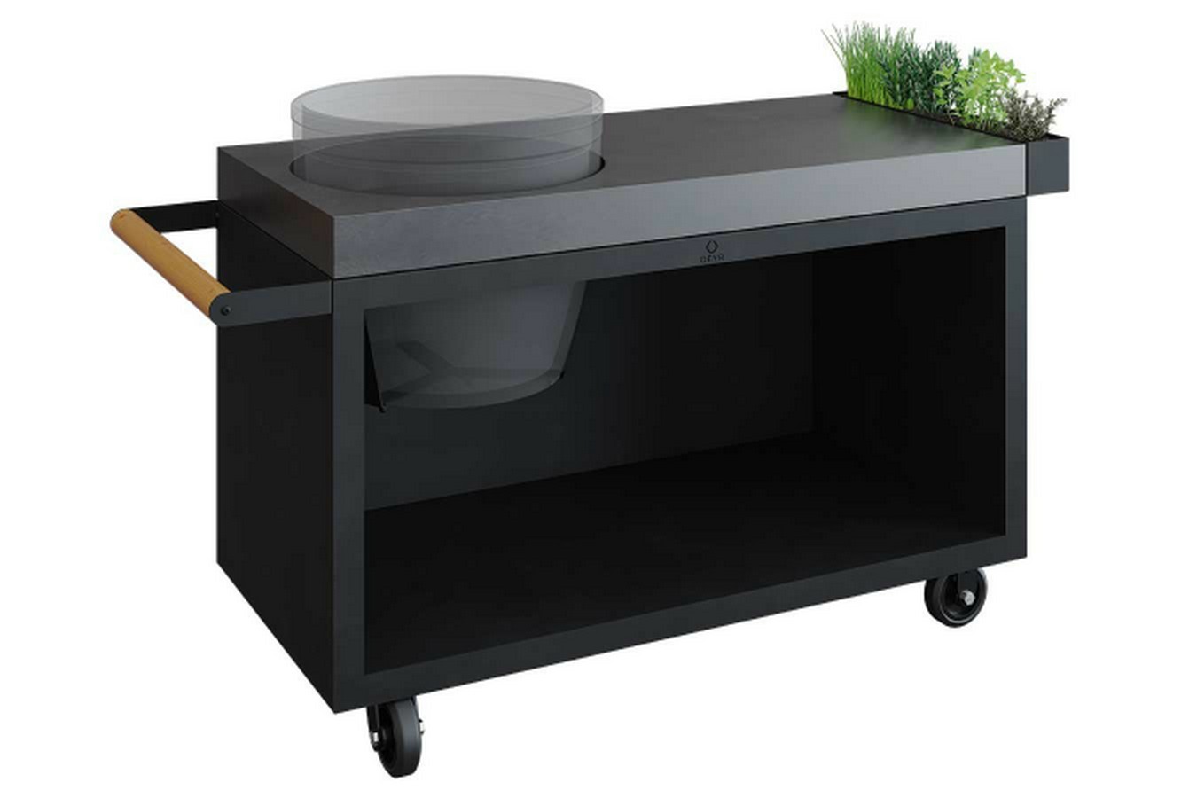 Ofyr Kamado Table Black Beton B 135 cm