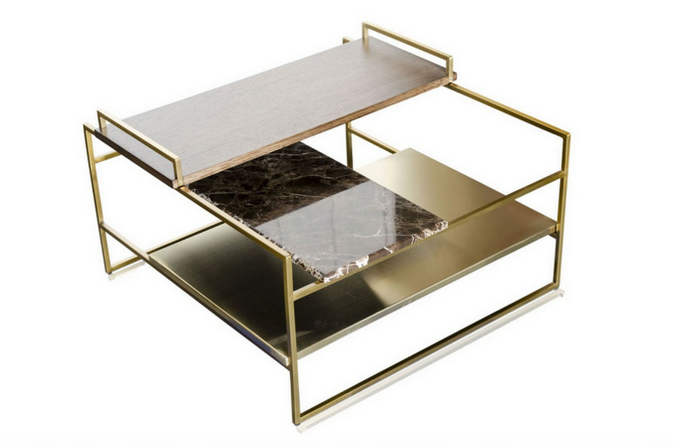 Couchtisch Architect Metall gold klein