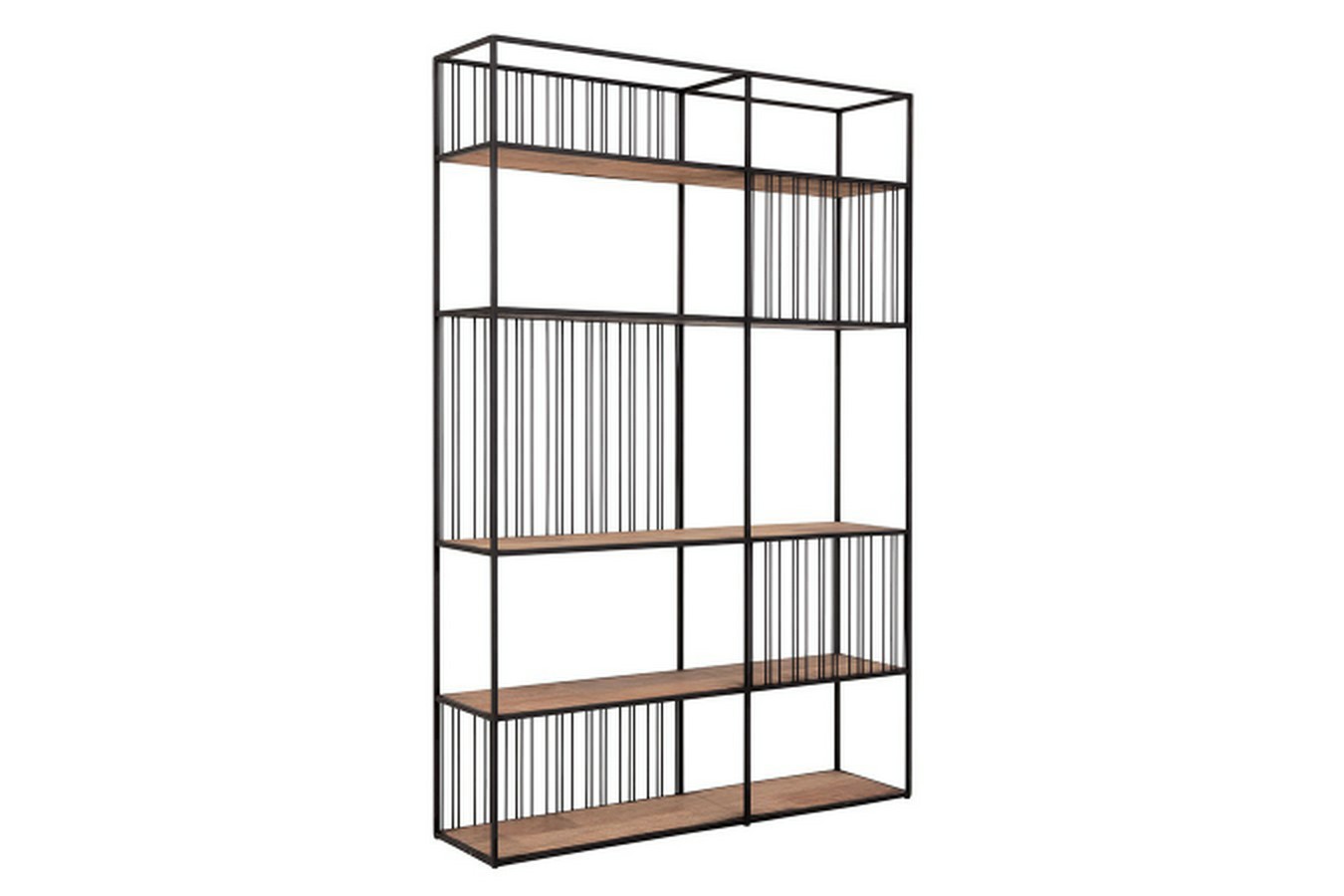 Bücherregal Barra Teak-Metall B 140 cm