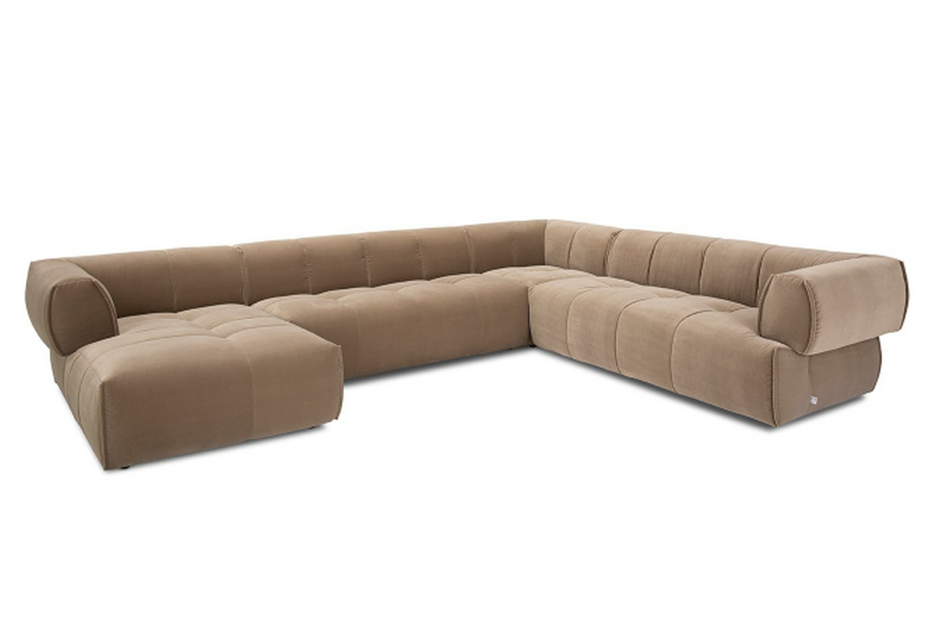 Loungesofa Viky Stoff braun