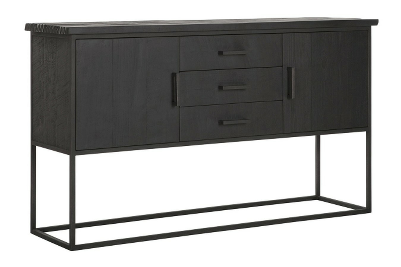 Sideboard Timeless Black Teak schwarz B 158cm