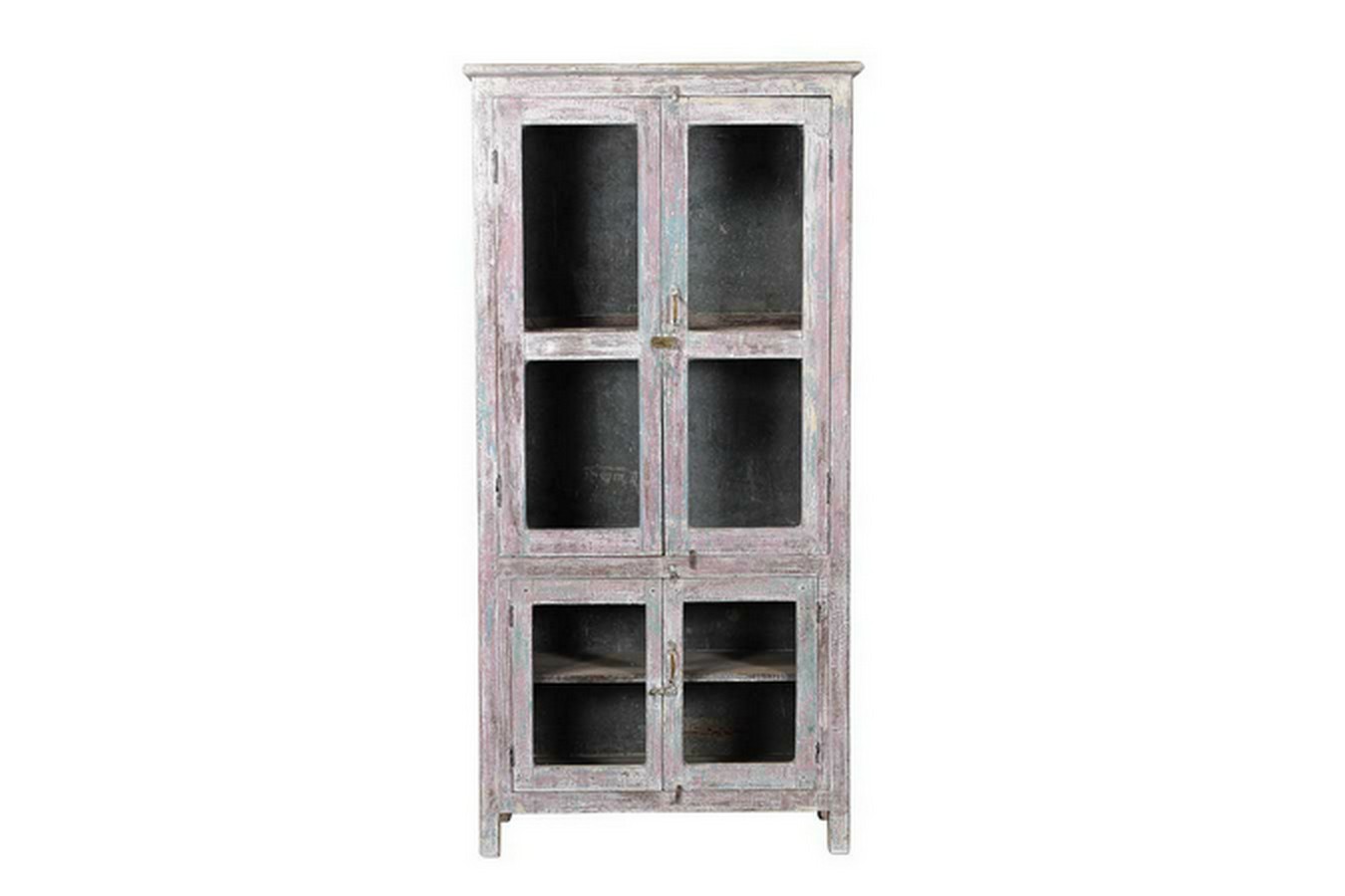 Vitrine Vintage weiß H 194 cm