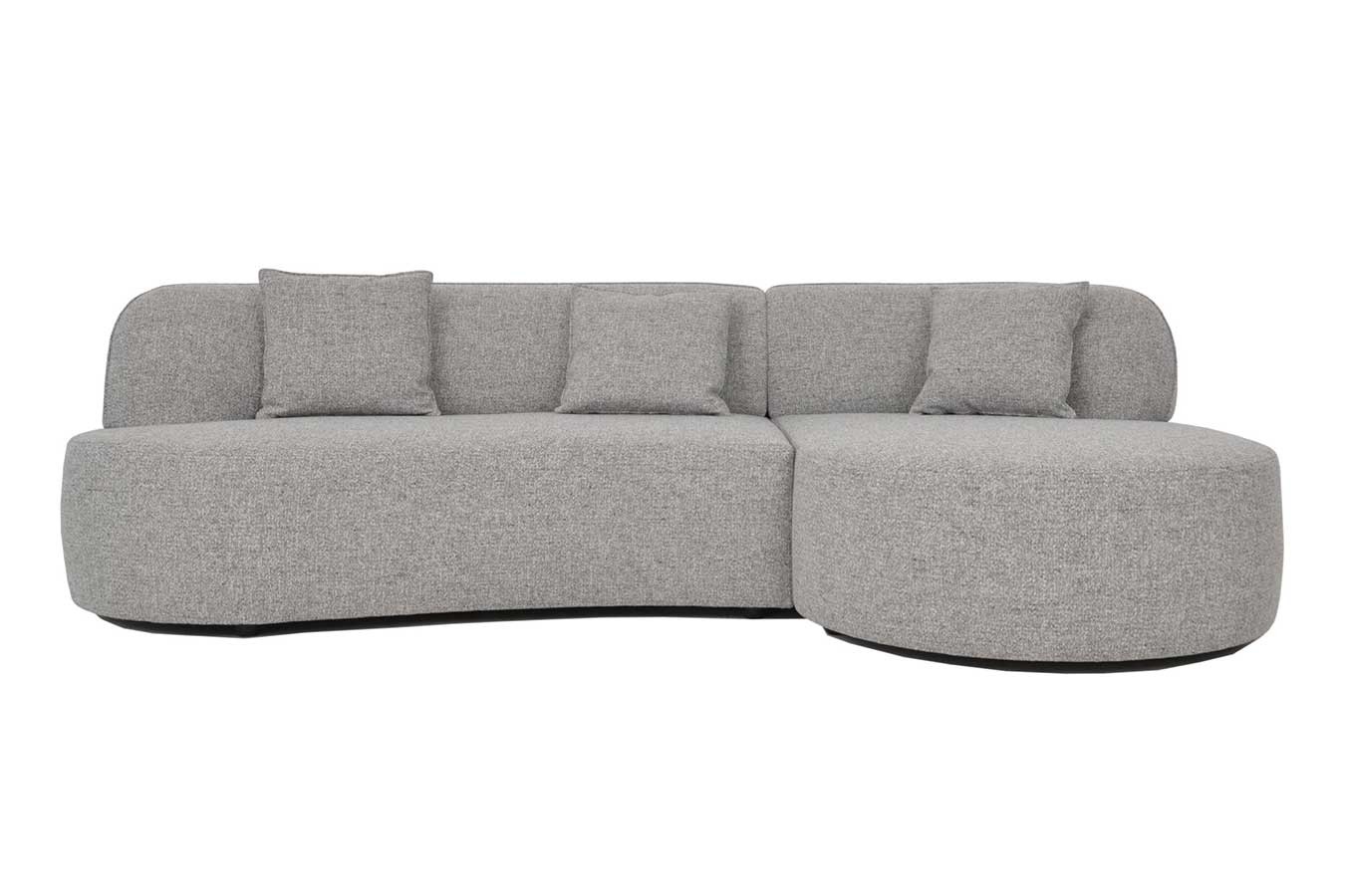 Ecksofa Alexa Stoff grau