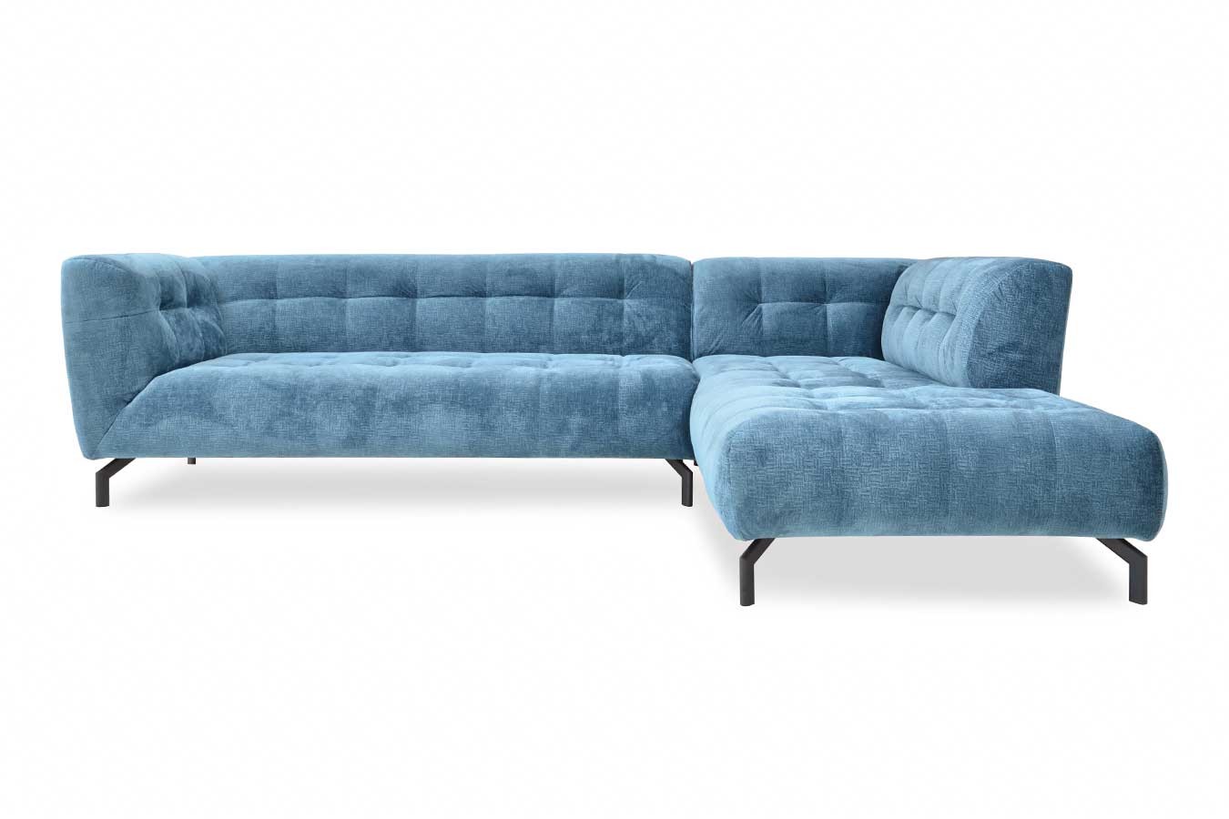 Ecksofa Brenda Stoff blau