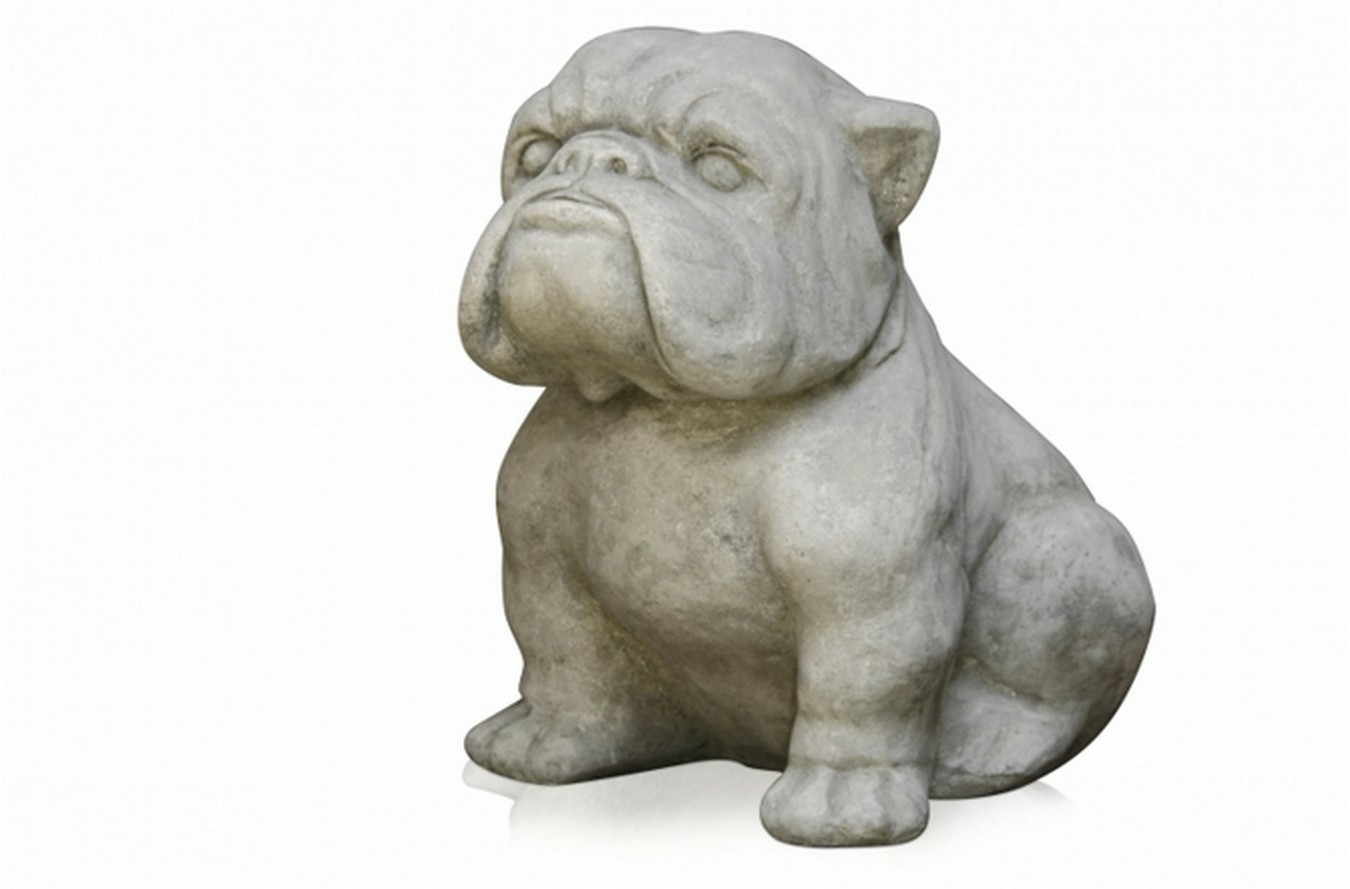 Dekofigur Bulldogge grau