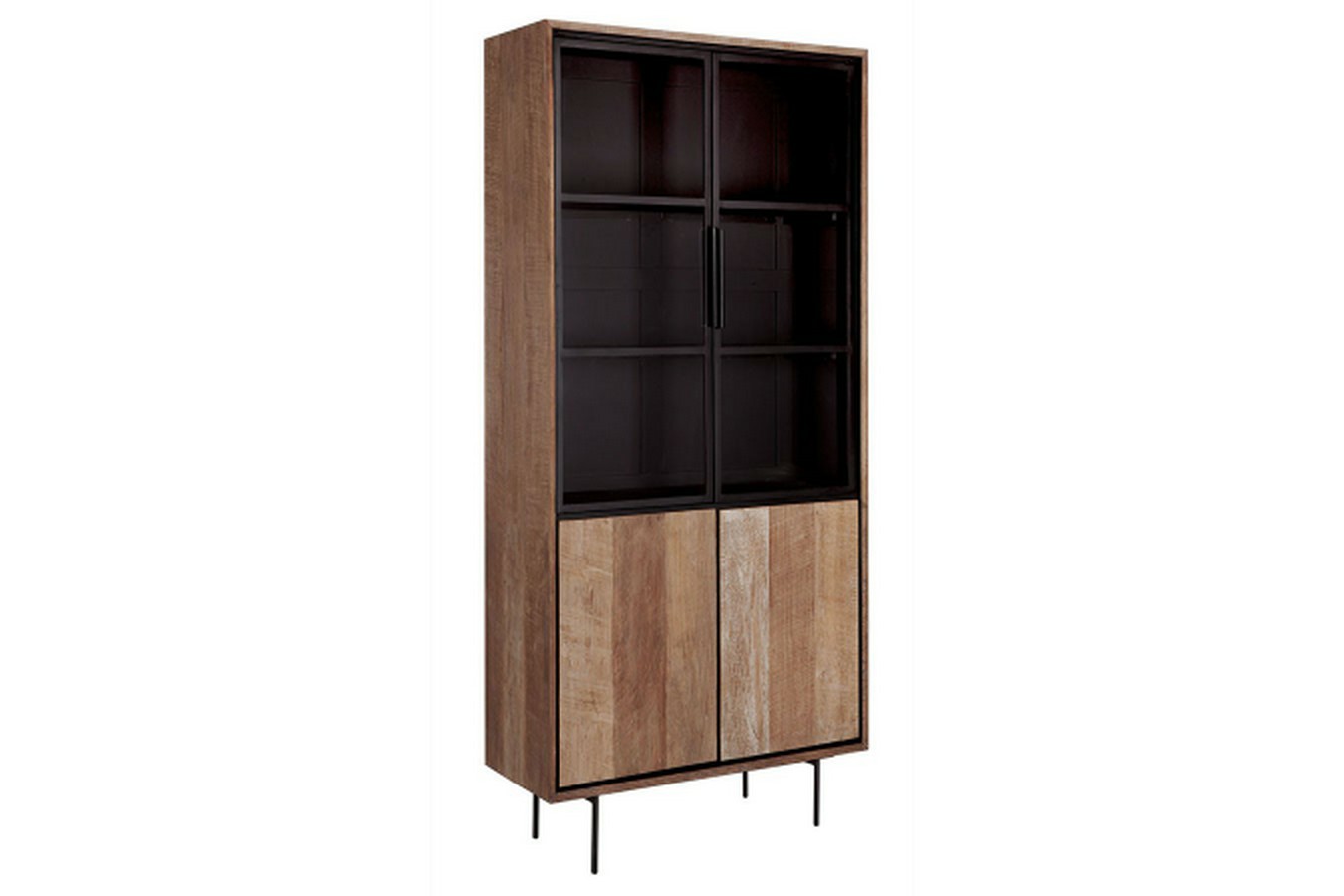 Vitrinenschrank Metropole Teak H 210 cm