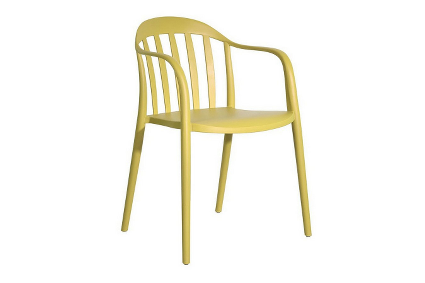 italienischer Designchair Solino mit Armlehne gelb