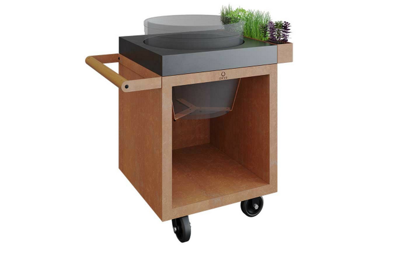 Ofyr Kamado Table Corten Beton B 75 cm