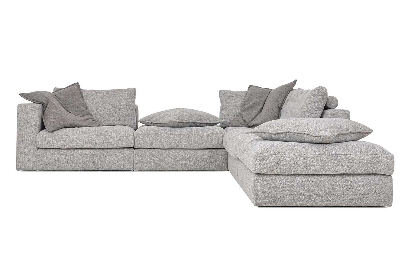 Ecksofa Antoine Stoff grau