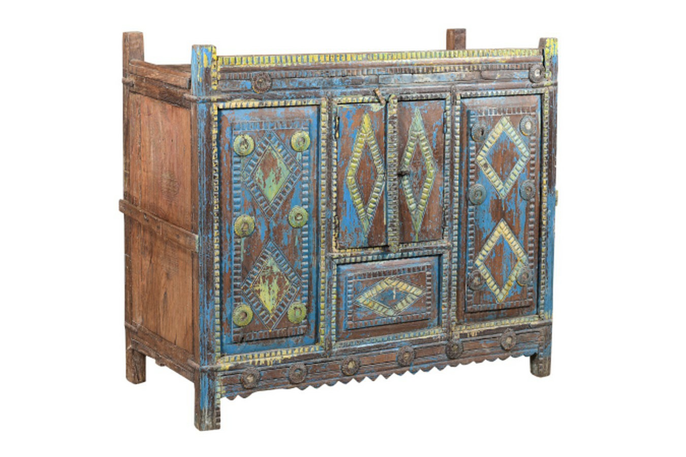 Sideboard Vintage blau gelb