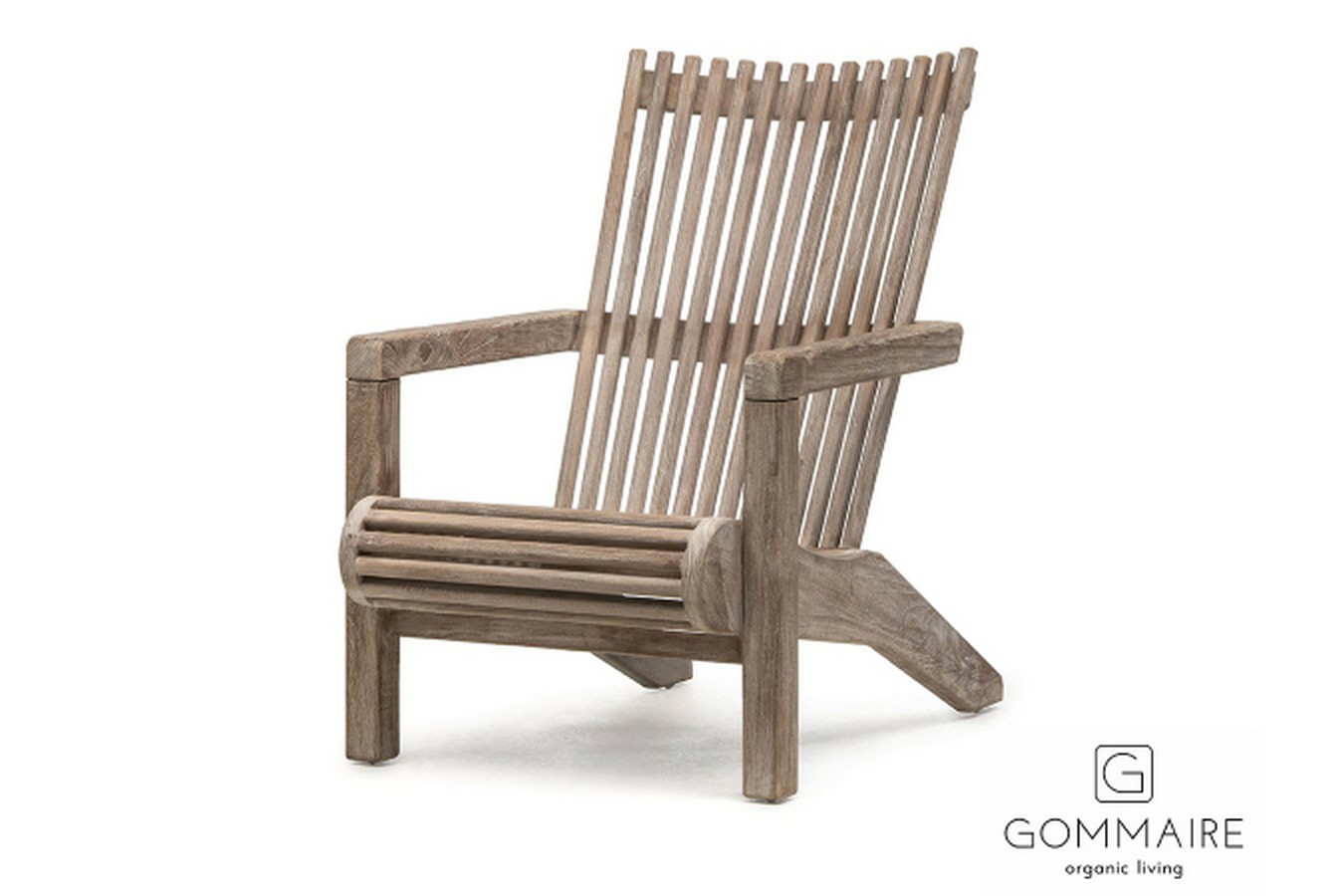 Loungesessel Outdoor Orso Teak grau