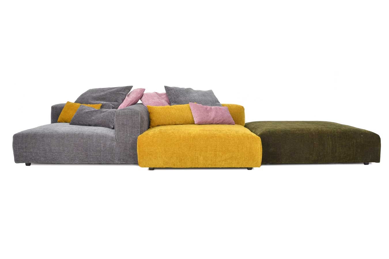 Loungesofa Jade Cord 3 farbig