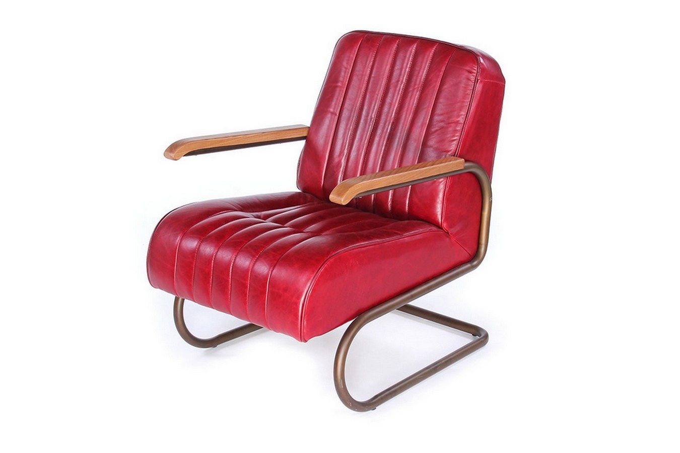 Lounge Sessel Car 1930 Leder rot