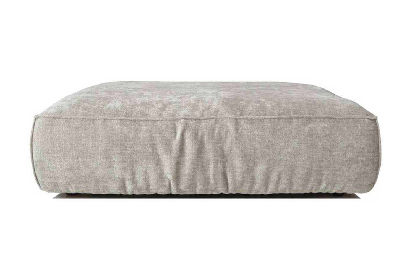 Hocker Marta Samtstoff beige groß