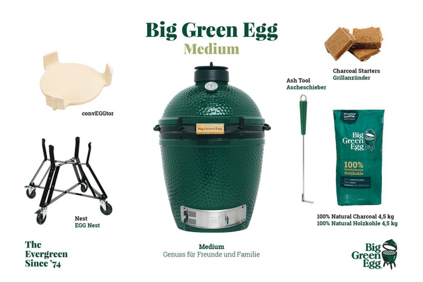 Kamado Big Green Egg Bundle Medium