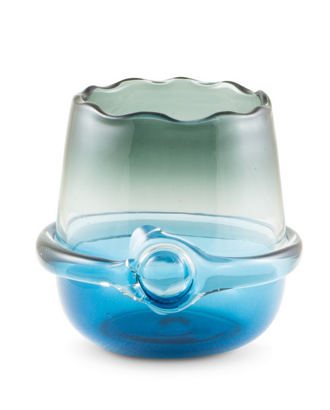 Vase Glas blau D 20 cm