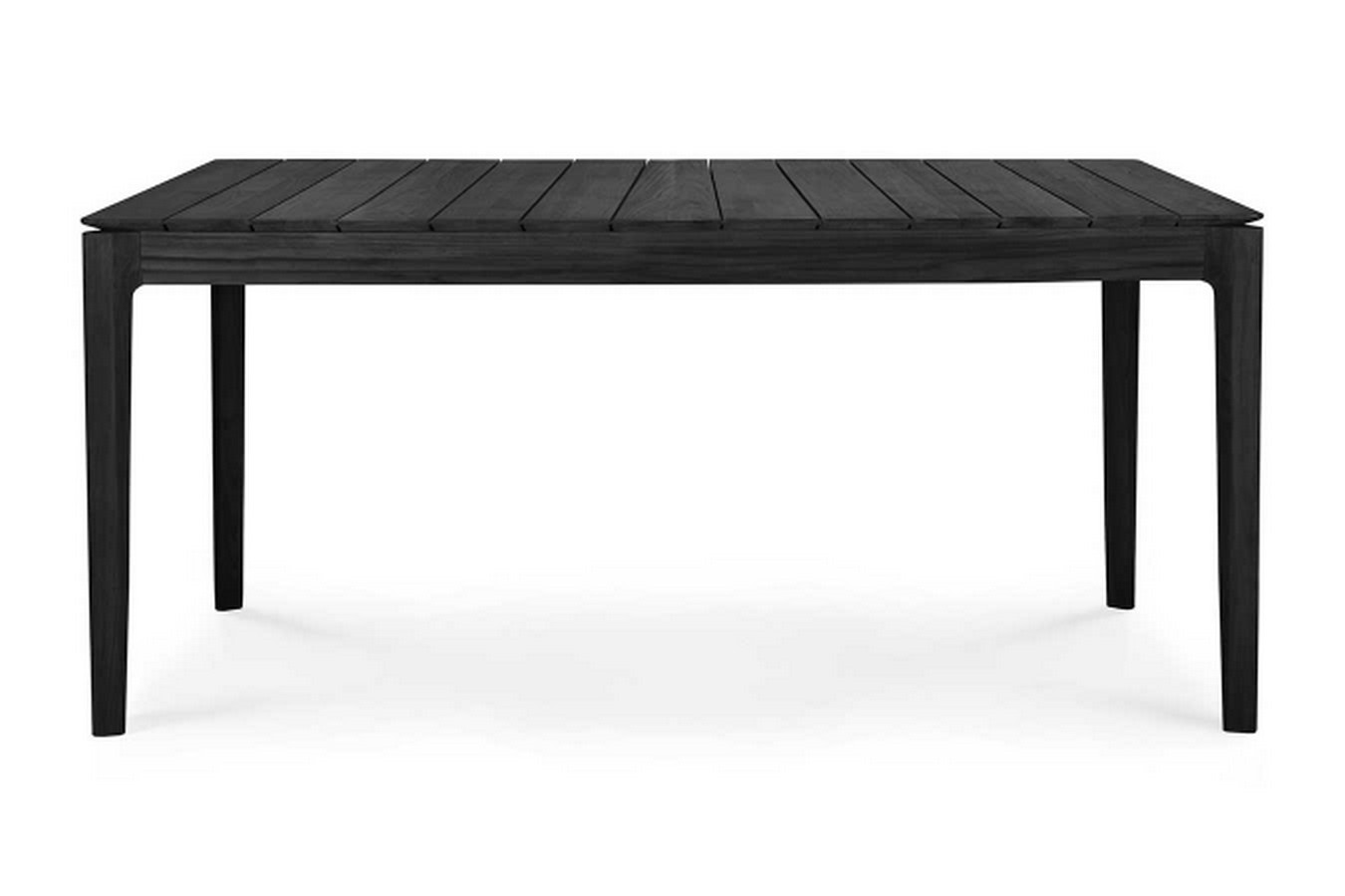 Outdoortisch Bok Teak schwarz 162 cm