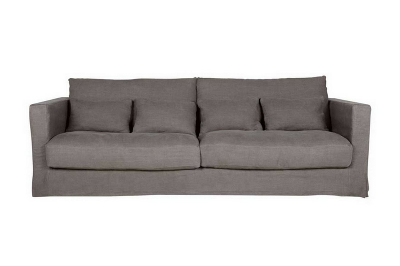 Sofa Heaven 3 Sitzer Stoff braun B 236 cm