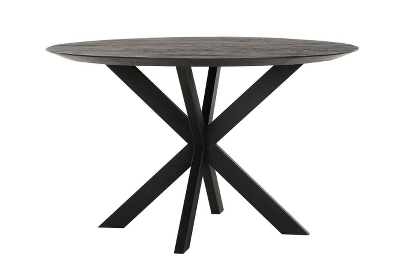 Esstisch Timeless Black Teak schwarz D 130 cm