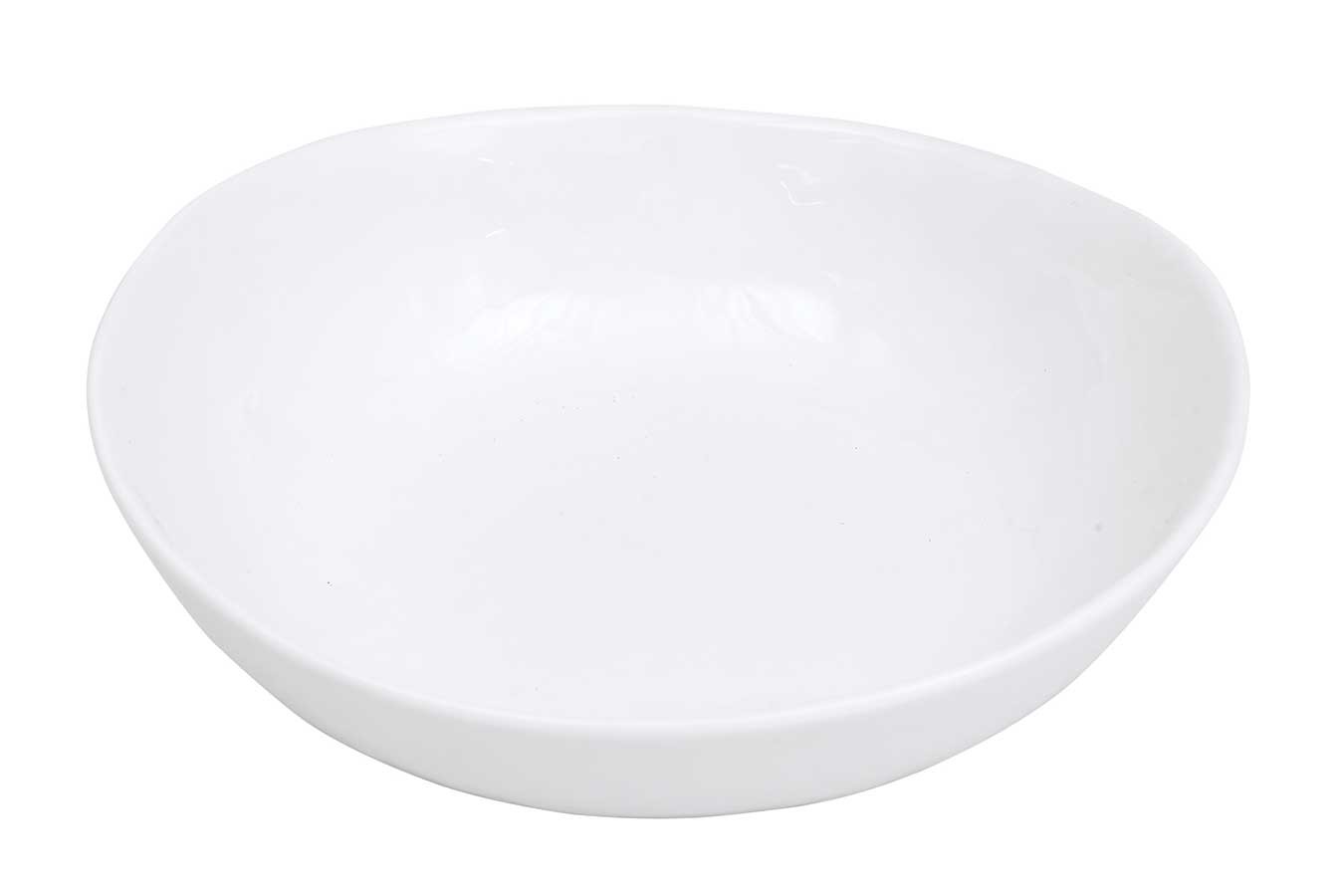 Müslischale Porcelino oval weiß H 4cm